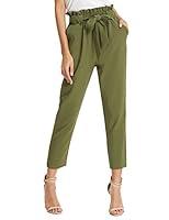 Algopix Similar Product 13 - Womens Simple Solid Ruffle Tie Waist