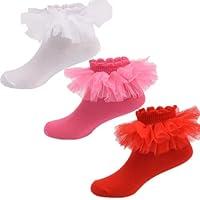Algopix Similar Product 5 - Adeimoo Baby Girls Lace Tutu Socks