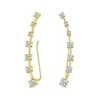 Algopix Similar Product 5 - Minimalist Geometric Curved Ear Pin