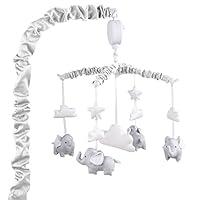 Algopix Similar Product 5 - Grey Musical Mobile with Elephants