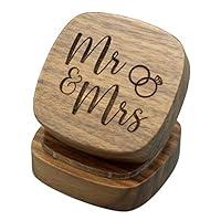 Algopix Similar Product 1 - Mr and Mrs Engraved Wooden Ring Box