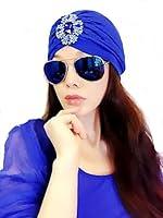 Algopix Similar Product 5 - Blue Gemstone Jewelry TurbanWomen