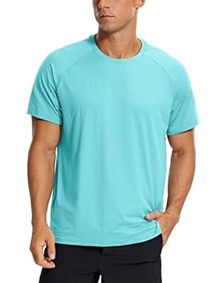 Best Deal for CRZ YOGA Men's Workout Short Sleeve T-Shirt Quick Dry Gym