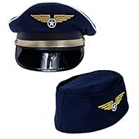Algopix Similar Product 14 - Pilot Hat  2 Pack  Captain Pilot Hat