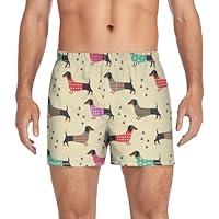 Algopix Similar Product 3 - JHKKU Mens Dachshunds Boxer Shorts