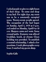 Algopix Similar Product 16 - Sophie Calle: The Sleepers