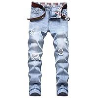 Algopix Similar Product 2 - Mens Ripped Straight Leg Moto Jeans