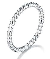 Algopix Similar Product 7 - 925 Sterling Silver Ring BORUO Twisted
