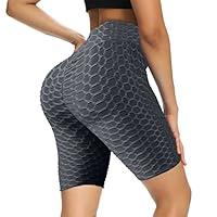 Algopix Similar Product 7 - FAMOORE High Waist Yoga Shorts for