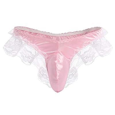 Best Deal for Sissy Pouch Panties Men's Silky Shiny Satin Frilly
