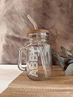 Algopix Similar Product 2 - Personalized Mason Jar Coffee Cup with