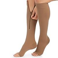 Algopix Similar Product 8 - Open Toe Zippered Compression Socks