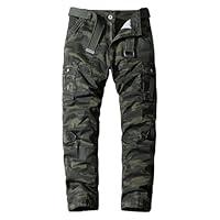 Algopix Similar Product 6 - Mens Multi Pockets Slim Cargo Pants