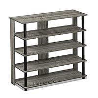 Algopix Similar Product 4 - Furinno TurnNTube 5 Tier Wide Shoe