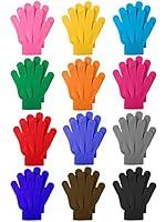Algopix Similar Product 4 - Cooraby 12 Pairs Kids Warm Magic Gloves