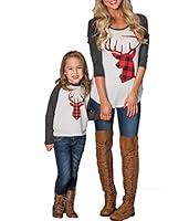 Algopix Similar Product 6 - Mommy and Me Fashion Deer Print Long