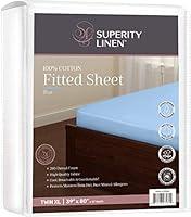 Algopix Similar Product 17 - Superity Linen Twin Fitted Sheet Made
