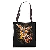 Algopix Similar Product 13 - Saint Michael Archangel Tote Bag