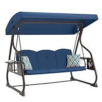 Algopix Similar Product 12 - ZZW 3Seat Outdoor Porch Swing with