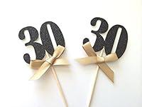 Algopix Similar Product 3 - Black and Gold Glitter Number Cupcake
