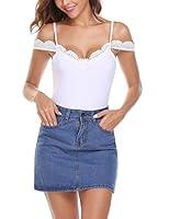 Algopix Similar Product 9 - EASTHER Womens Lace Trim Sexy Stretchy