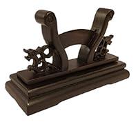 Algopix Similar Product 11 - Black Ebony Wood Folding Fan Stand