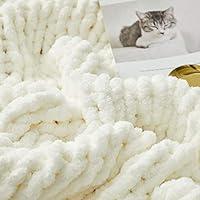 Algopix Similar Product 15 - Chunky Knit Blanket 48x72 Handwoven