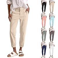 Algopix Similar Product 18 - Linen Joggers for Women Casual Cropped