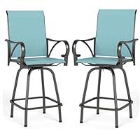 Algopix Similar Product 3 - MFSTUDIO 2 PCS Patio Swivel Bar Stool