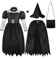 Algopix Similar Product 7 - IKALI Girls Classic Halloween Black