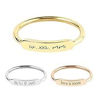 Algopix Similar Product 16 - Name Ring Stackable Ring Initial Ring