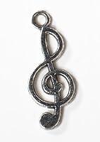 Algopix Similar Product 20 - Anitqued Music Clef Note Charms for
