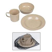 Algopix Similar Product 5 - Mil-Tec Khaki Mess Kit Set (One Kit)