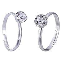 Algopix Similar Product 15 - Topoox 60 Pack Silver Diamond Rings for