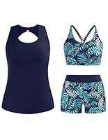 Algopix Similar Product 2 - Hanna Nikole 3 Piece Tankinis Swimsuits