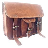 Algopix Similar Product 8 - Genuine Goat Leather Messenger Satchel