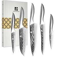 Algopix Similar Product 18 - ZongChuan 5 PCS Damascus Chef Knife