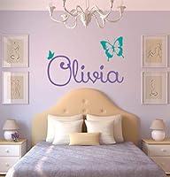 Algopix Similar Product 13 - Custom Name Butterfly Wall Decal 