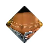 Algopix Similar Product 1 - Flimire Gold Sequins Belly Body Chain