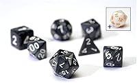 Algopix Similar Product 8 - Pearl Charcoal Grey Acrylic Dice Set