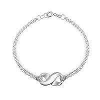 Algopix Similar Product 10 - Simple Eternity Love Knot Double Link