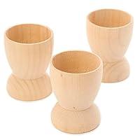 Algopix Similar Product 17 - Package of 9 Unfinished Wood Egg Cups