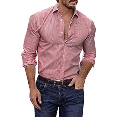 Best Deal for Mens Thin Cotton Long Sleeve Shirt Mens Long Sleeve Dress