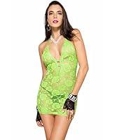 Algopix Similar Product 3 - Halter rose lace mini dress.