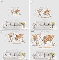 Algopix Similar Product 1 - ENJOY THE WOOD 3D Wood World Map Wall