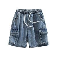 Algopix Similar Product 13 - Mens Side Pockets Drawstring Denim