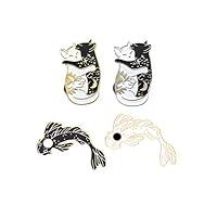 Algopix Similar Product 14 - KOOBOOK 4Pcs Cute Yin Yang Koi Fish and