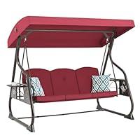 Algopix Similar Product 3 - ZZW 3Seat Outdoor Porch Swing with