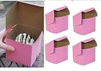 Algopix Similar Product 1 - 20pack 4x4x4 Pink Single Slice Cake 