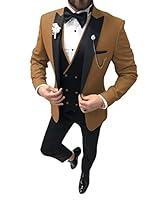 Algopix Similar Product 11 - SHUZHXLZANGY Khaki Tuxedo for